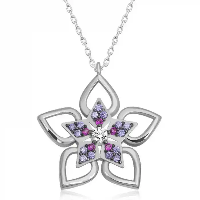 ​Gümüş Çiçek Kadın Kolye