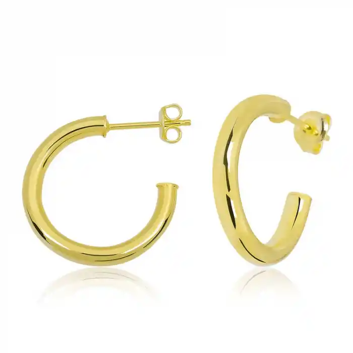 Gümüş Çivili Halka Küpe