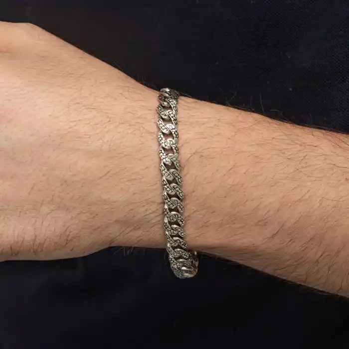 Gümüş Elişi Örgü Gurmet Erkek Bileklik