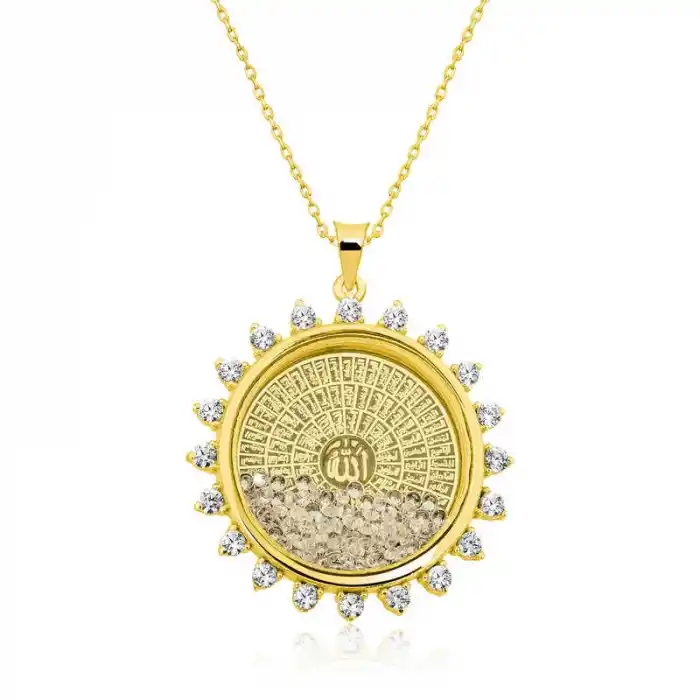 Gümüş Gold Esmaül Hüsna Bayan Kolye