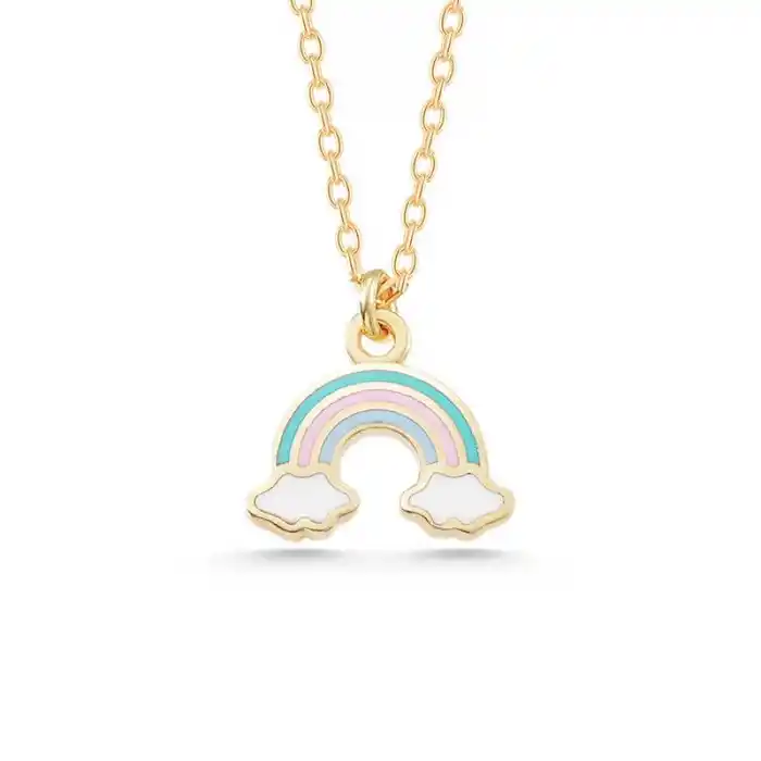 Gümüş Gold Gökkuşağı Kadın Kolye