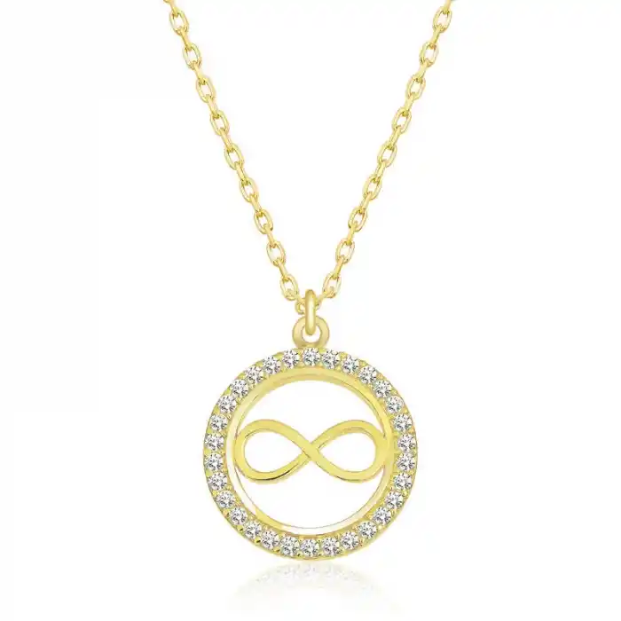Gümüş Gold Minik Sonsuzluk Bayan Kolye