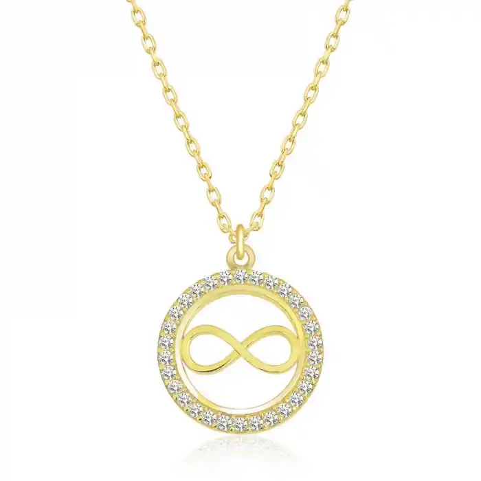 Gümüş Gold Minik Sonsuzluk Bayan Kolye