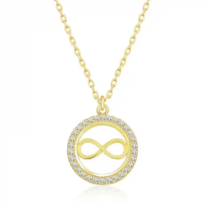 Gümüş Gold Minik Sonsuzluk Bayan Kolye