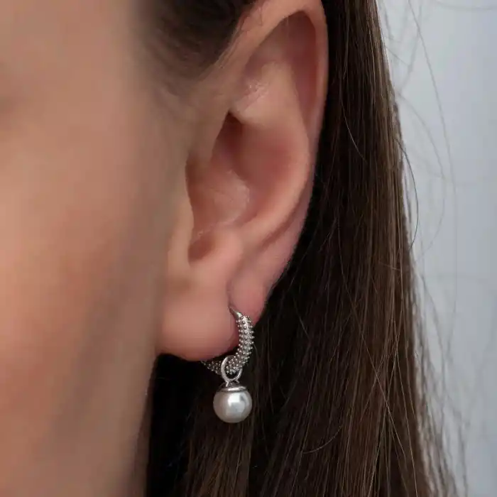 Gümüş İnci Kadın Küpe