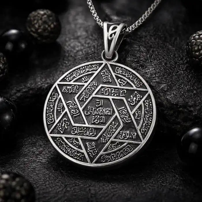 Gümüş İsmi Azam Duası Kolye