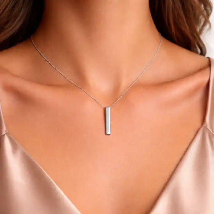 Gümüş Kadın Çubuk Kolye