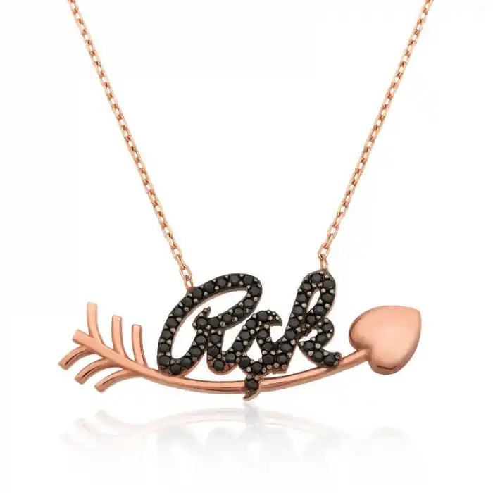 Gümüş Kalbe Giden Aşk Kolye