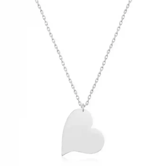 Gümüş Kalp Bayan Kolye