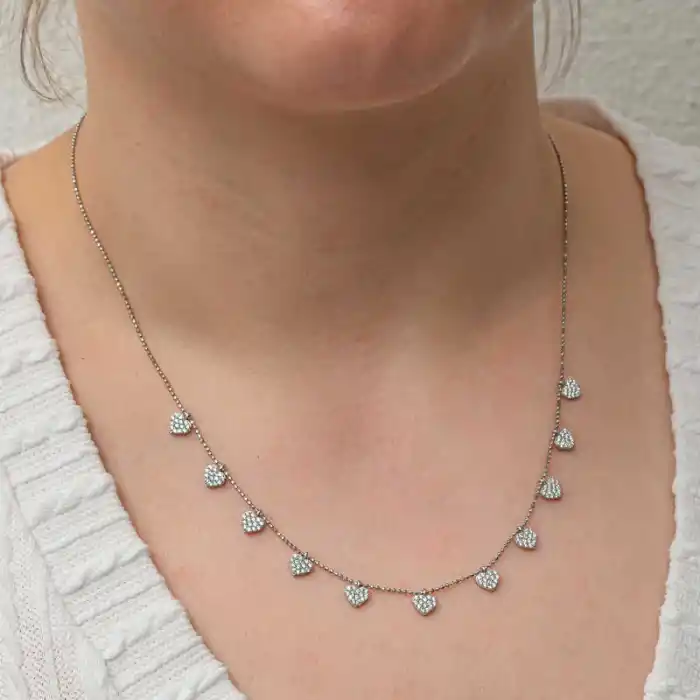 Gümüş Kalpli Şans Kadın Kolye