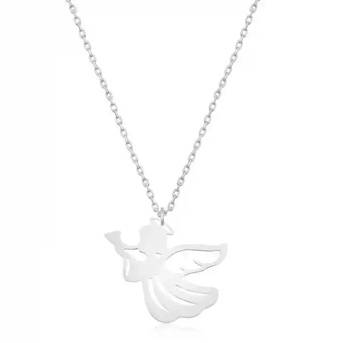 Gümüş Kanatlı Melek Bayan Kolye