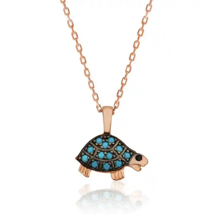 Gümüş Kaplumbağa Bayan Kolye