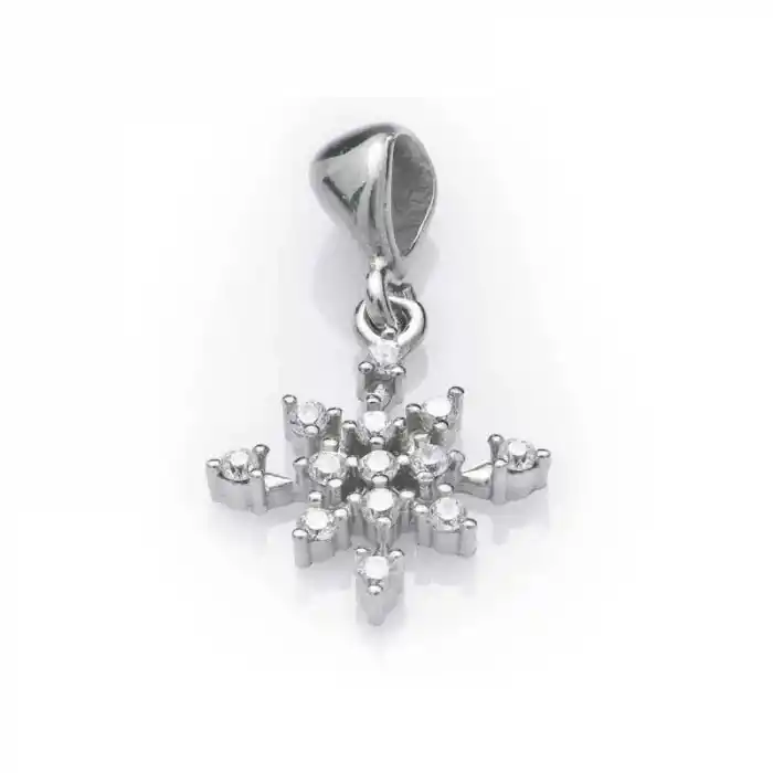 Gümüş Kar Tanesi Bayan Kolye