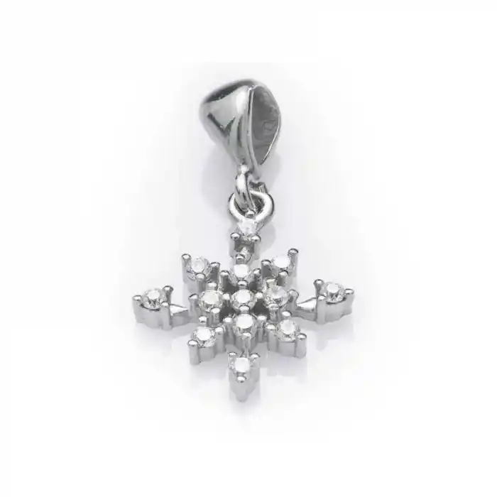 Gümüş Kar Tanesi Bayan Kolye