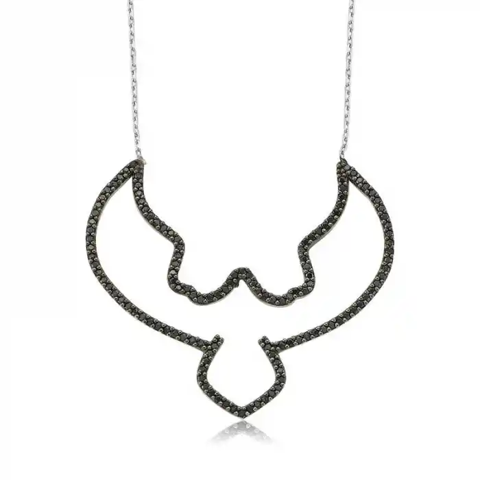 Gümüş Kara Kartal Bayan Kolye