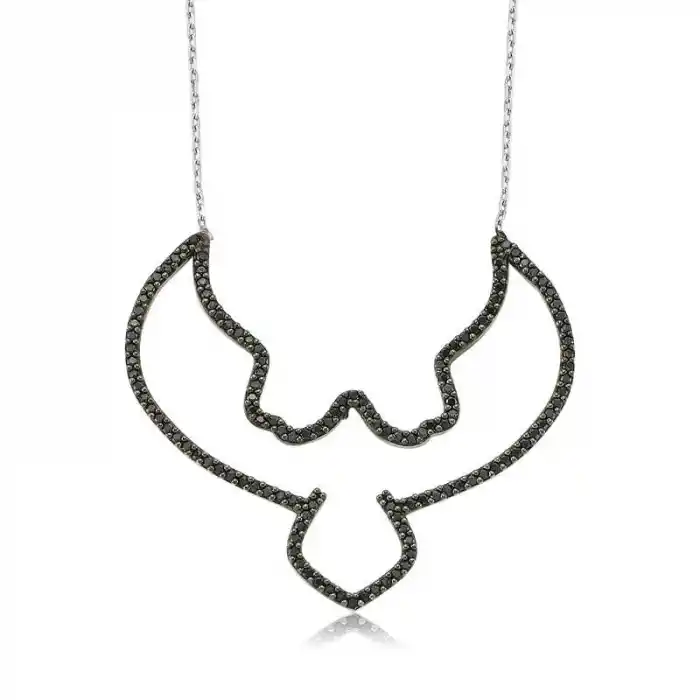 Gümüş Kara Kartal Bayan Kolye