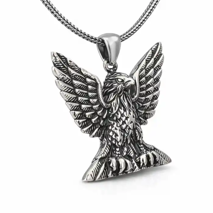 Gümüş Kartal Erkek Kolye