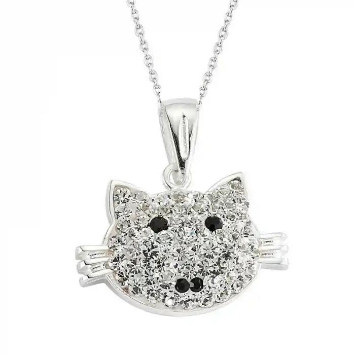 Gümüş Kedi Bayan Kolye