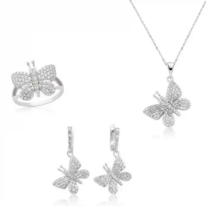 Gümüş Kelebek Bayan Set