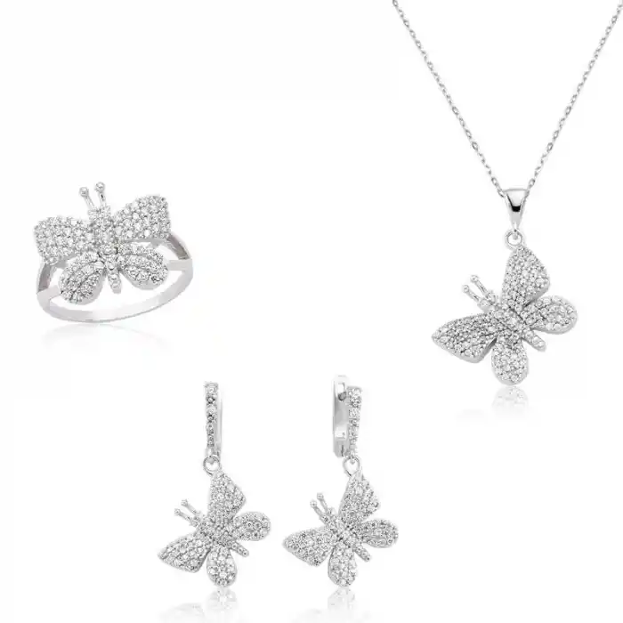 Gümüş Kelebek Bayan Set