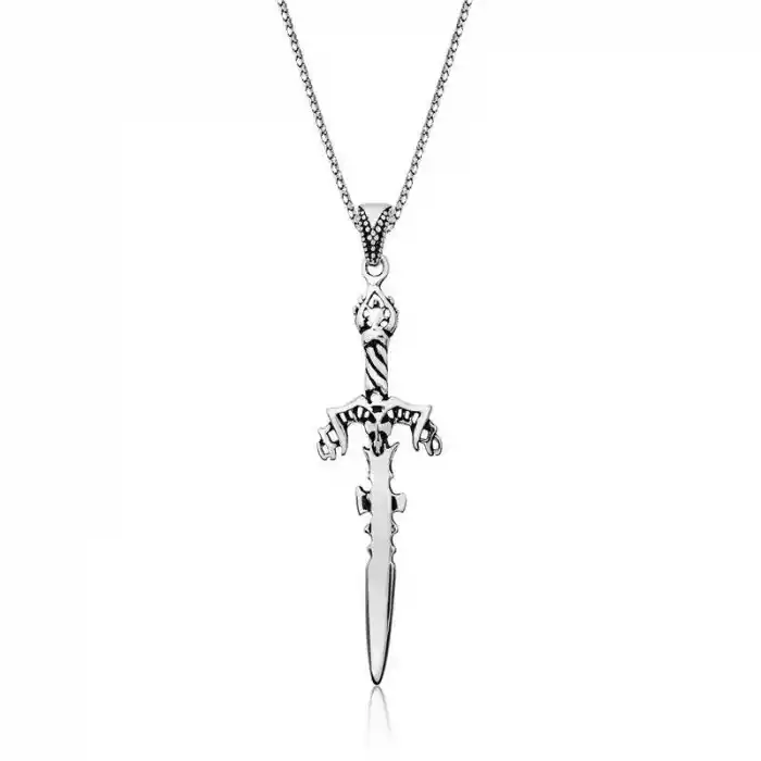 Gümüş Kılıç Erkek Kolye
