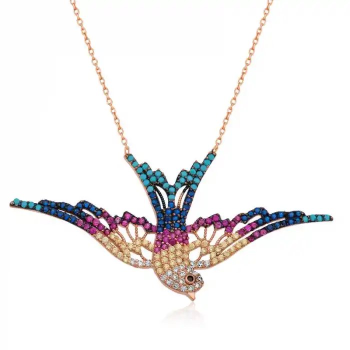 Gümüş Kırlangıç Bayan Kolye