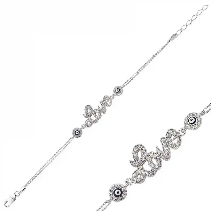 Gümüş Love Bayan Bileklik