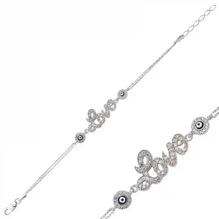 Gümüş Love Bayan Bileklik