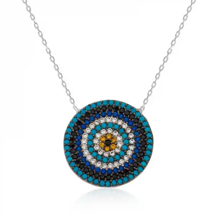 Gümüş Nazar Bayan Kolye