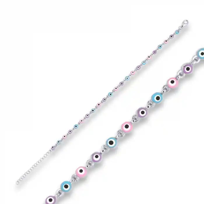 ​Gümüş Nazar Boncuklu Bileklik