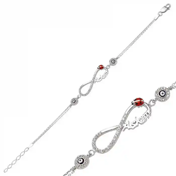 Gümüş Nazarlı Sonsuzluk Aşkım Bayan Bileklik