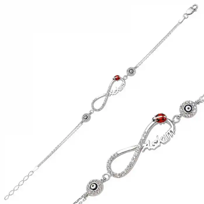 Gümüş Nazarlı Sonsuzluk Aşkım Bayan Bileklik