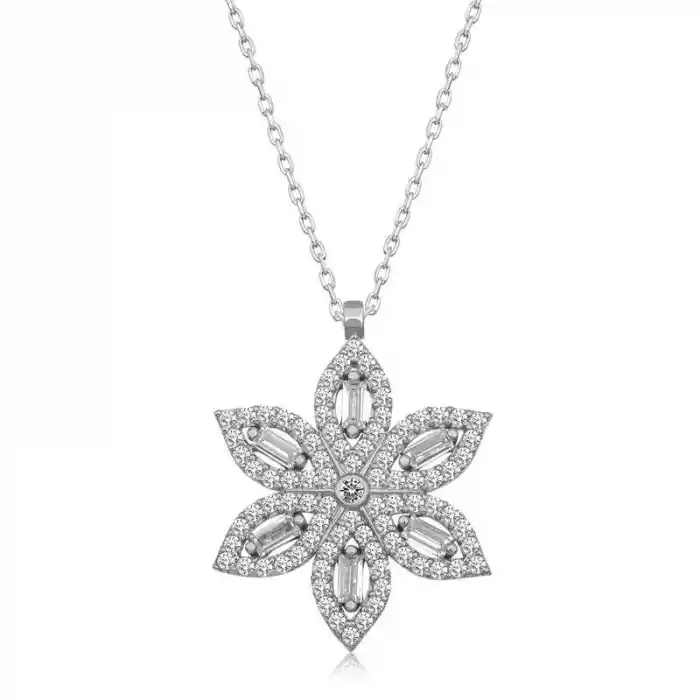 Gümüş Nergiz Çiçeği Kadın Kolye