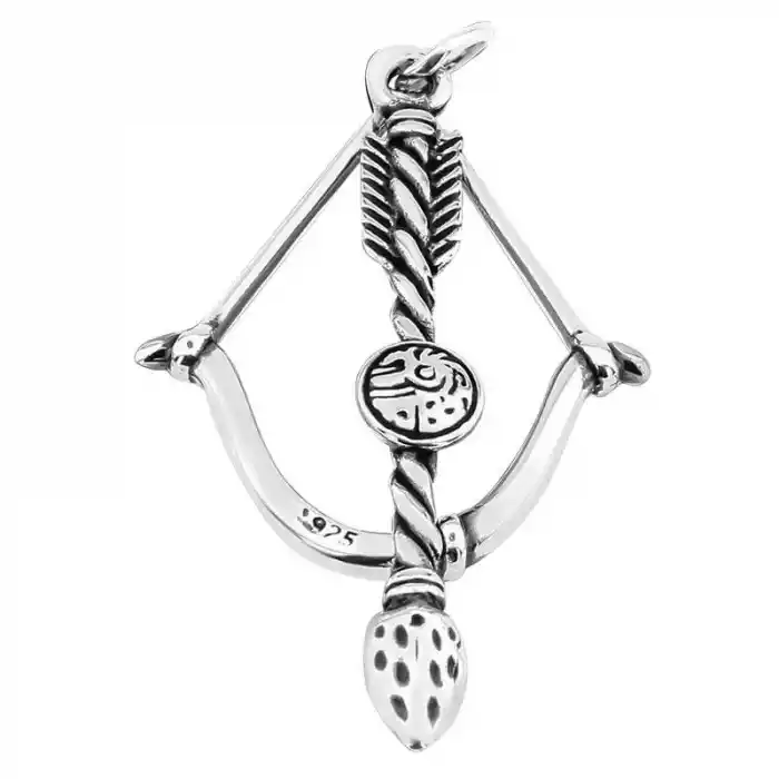 Gümüş Ok Yay Erkek Kolye Ucu