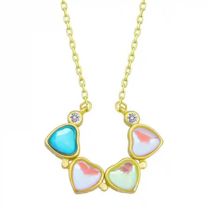 Gümüş Renkli Açılabilen Yonca Kadın Kolye