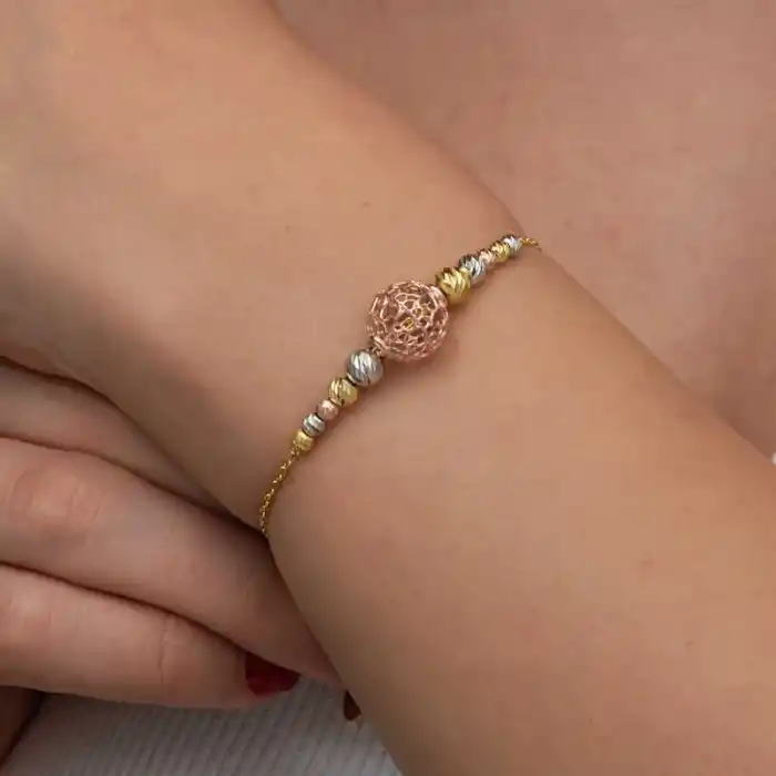 Gümüş Renkli Top Dorika Kadın Bileklik