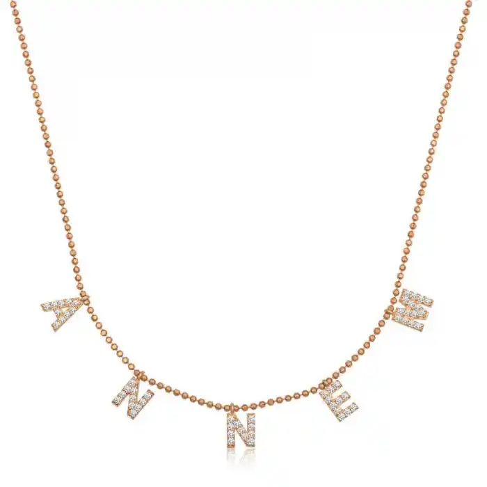 ​Gümüş Rose Annem Yazılı Bayan Kolye