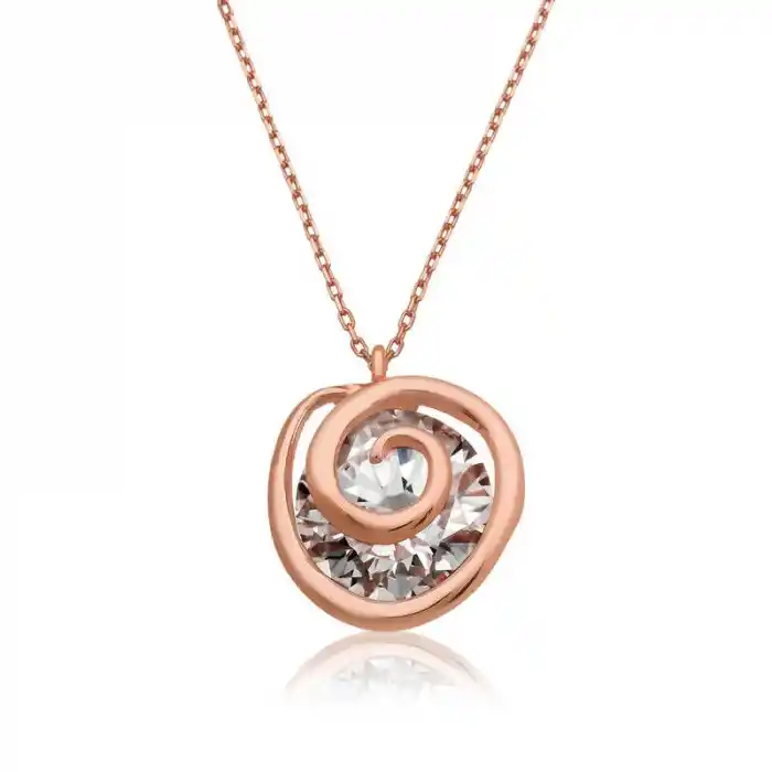 Gümüş Rose Aşk Döngüsü Bayan Kolye