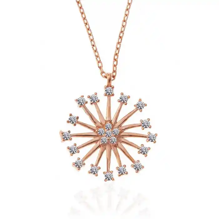 ​Gümüş Rose Çiçek Kadın Kolye