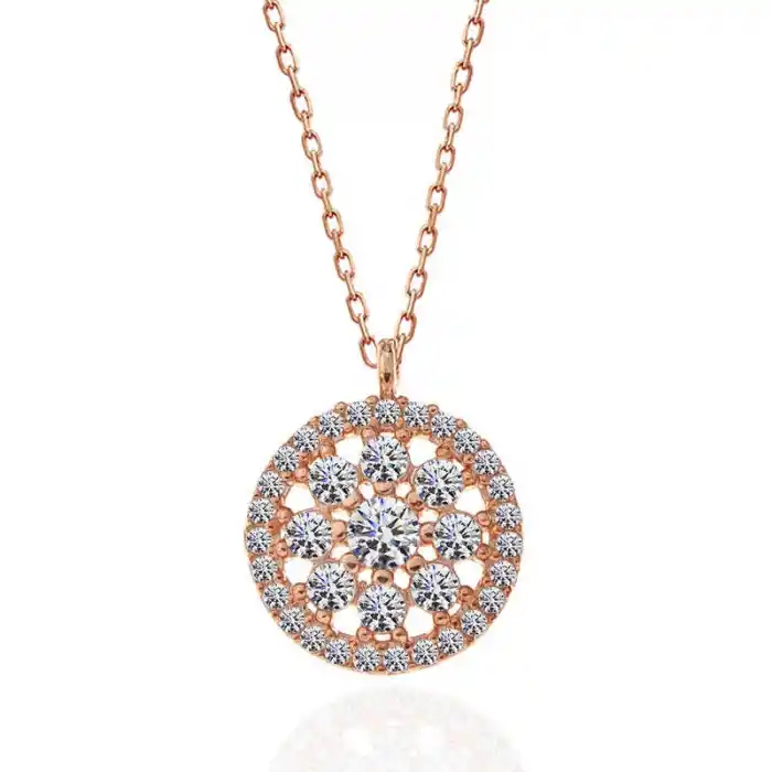 ​Gümüş Rose Çiçek Kadın Kolye