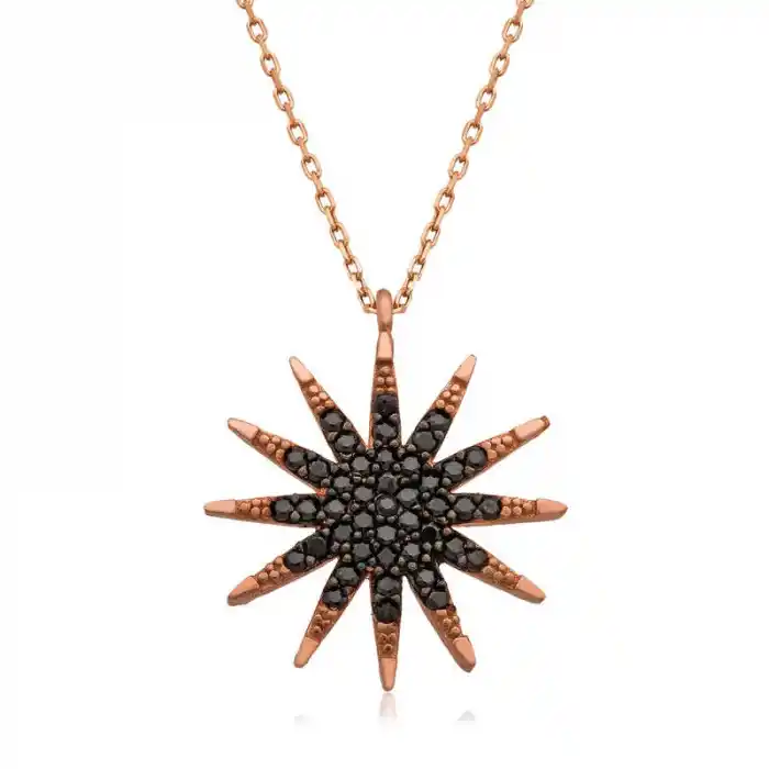 Gümüş Rose Kutup Yıldızı Bayan Kolye