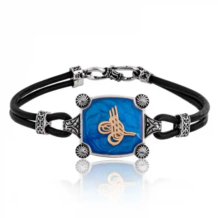 Gümüş Tuğralı Erkek Bileklik