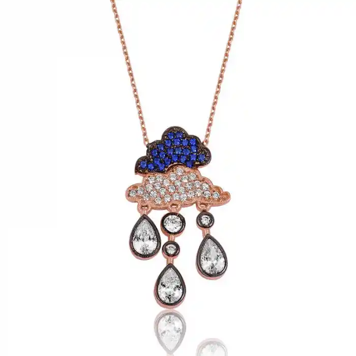 Gümüş Yağmur Bulutu Kolye