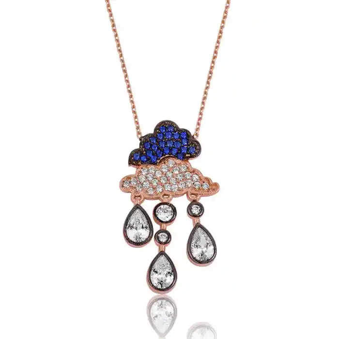 Gümüş Yağmur Bulutu Kolye