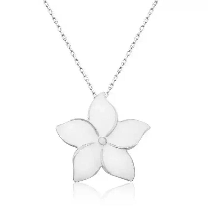 Gümüş Yasemin Çiçeği Kadın Kolye