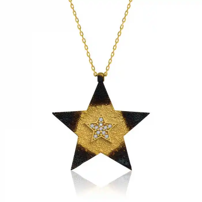 Gümüş Yıldız Bayan Kolye