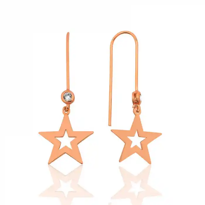 Gümüş Yıldız Küpe