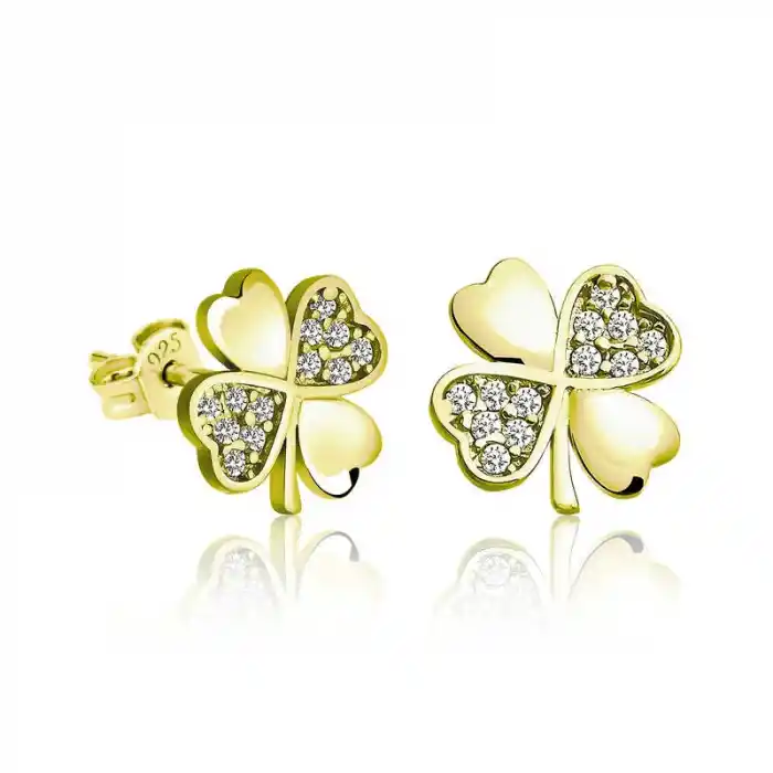 Gümüş Yonca Kadın Küpe