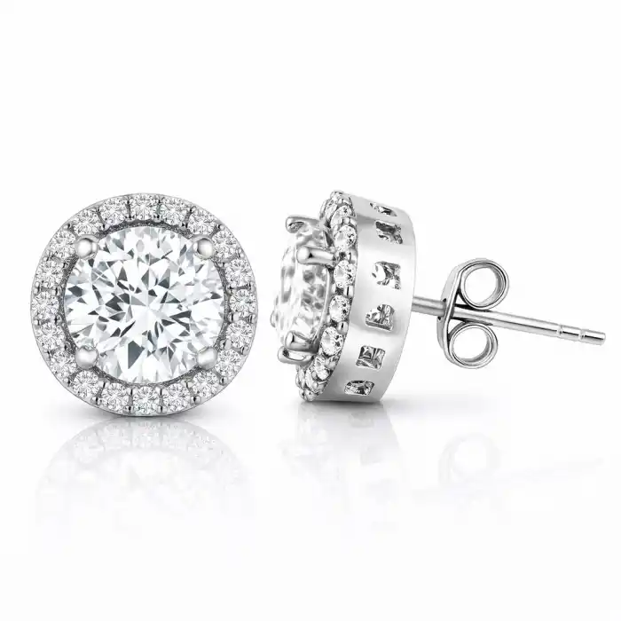 Gümüş Yuvarlak Montür Tek Taş Set