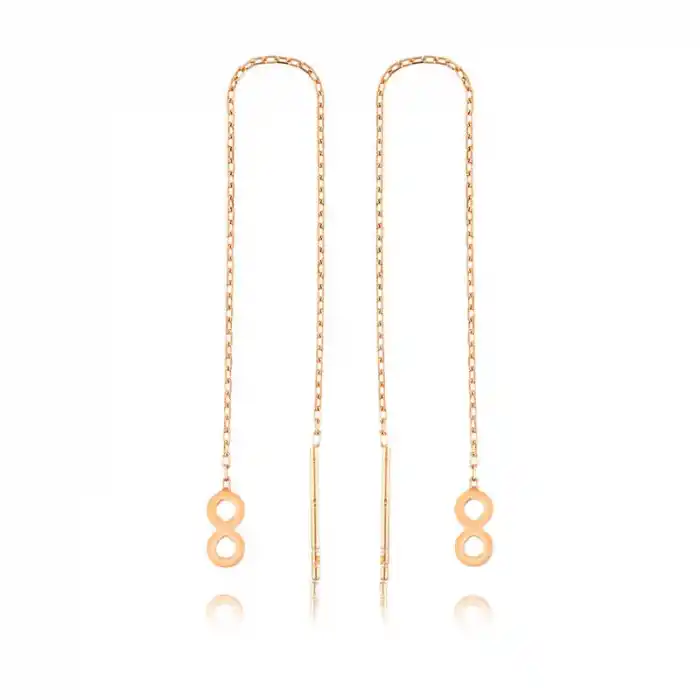 Gümüş Zincirli Sonsuzluk Küpe